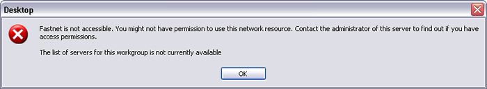 You might not have permission to use this network resource