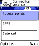 Symbian v7.0 Access points Connection settings