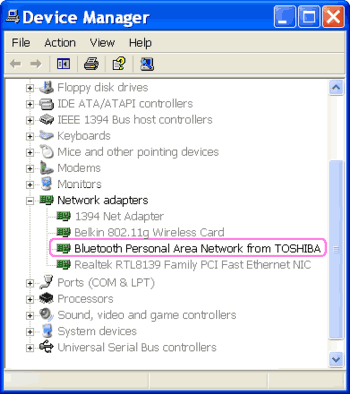 uninstalled bluetooth in device manager