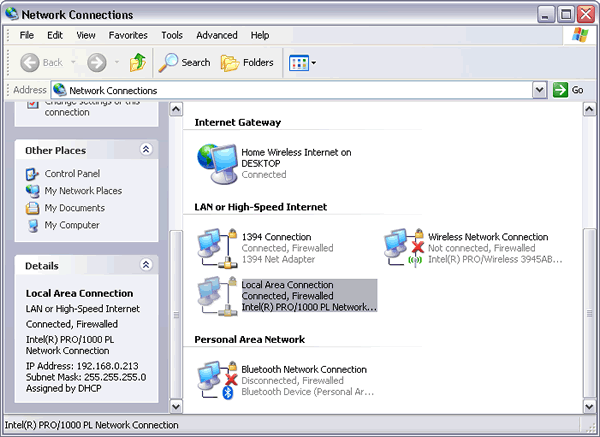 Home Network Set Up Xp Vista