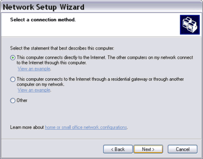 Network Setup Wizard