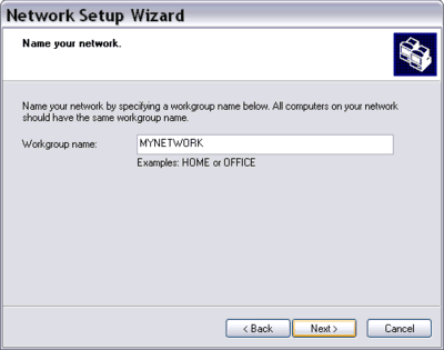 Home Computer Network Setup on Network Setup Wizard