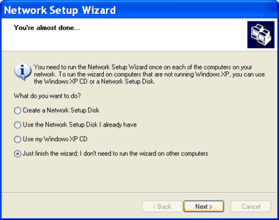 Network Setup Wizard