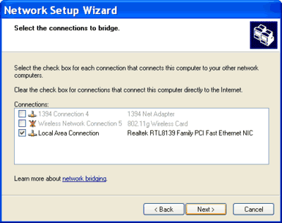 Network Setup Wizard