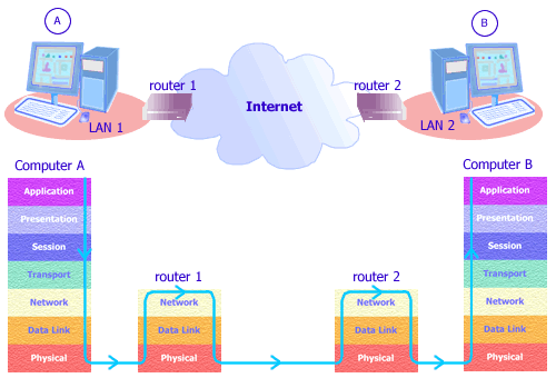 Router function in OSI Model protocol stack