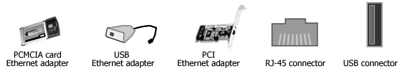 Ethernet adapters and connectors