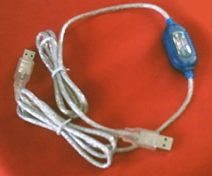 A-to-A USB cable with USB bridge