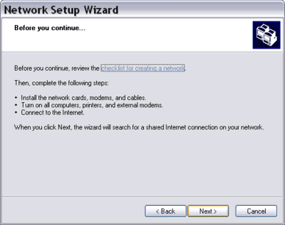 Network Setup Wizard