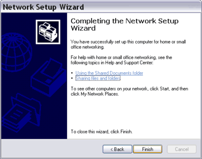 Network Setup Wizard