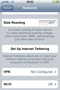 Set Up Internet Tethering. Internet Tethering allows you to share your iPhone's Internet connection with your computer via Bluetooth or USB.